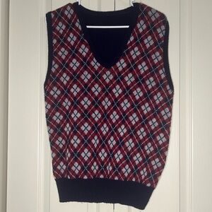 Women’s Colorful Patterned Sweater Vest | Size L